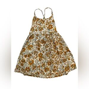 Nest & Nurture Floral Kids Dress in Orange and White
